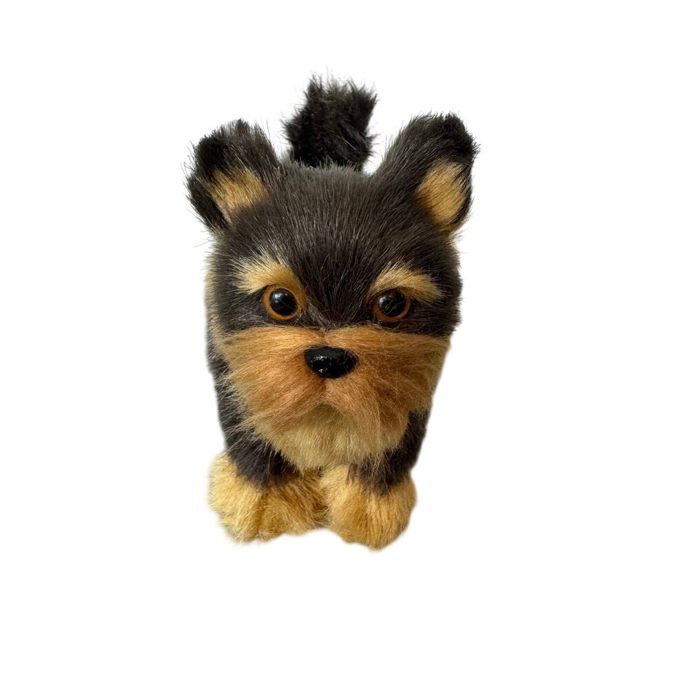Yorkshire Terrier Realistic Dog Lifelike Animal Dolls Toy Deco Collection Gift